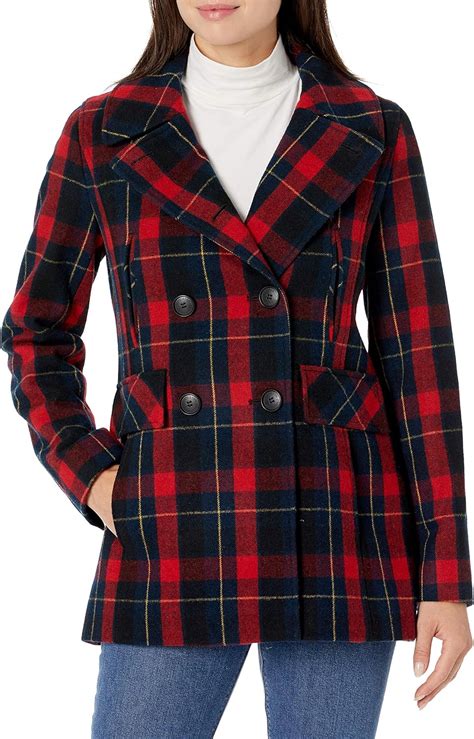 gucci red plaid jacket peacoat|Gucci blazers for women.